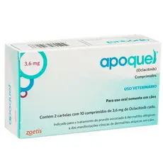 Apoquel Dermatológico Anti Coceira Cães 3,6 Mg 20 Comp 3,6mg Original