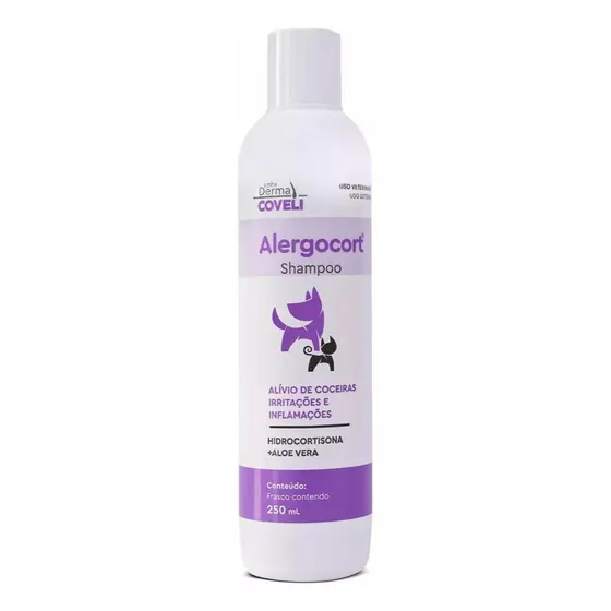 Alergocort Shampoo Para Cães e Gatos 250ml - Coveli