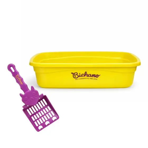 Kit Bichano Pá Higiênica + Caixa de Areia Sanitária Bandeja