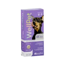 Wellpet 400mg Antipulgas Carrapatos Cães 20-40kg Fluralaner