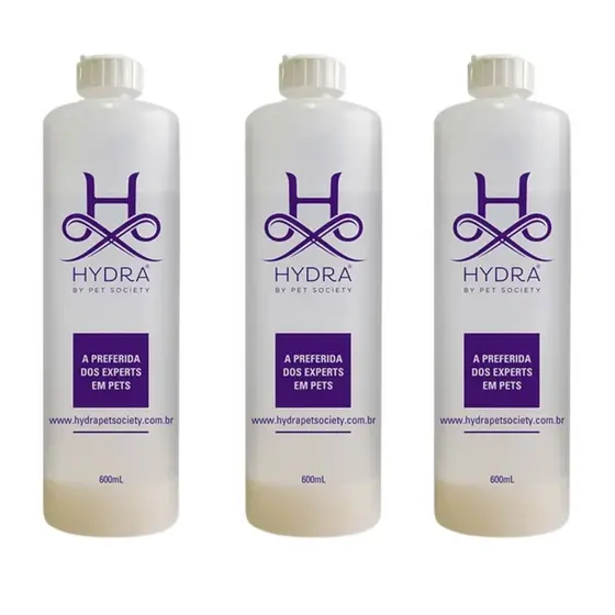 03 Frasco Diluidor para Shampoo e Condicionador Pet Society Hydra 600ML