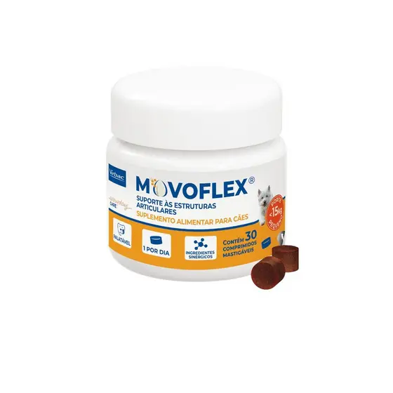 Movoflex Suplemento Para Cães Pequenos 2 a 15kg Articulações
