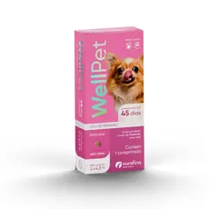 Wellpet 45mg Antipulgas e Carrapatos Cães 2-4,5kg Fluralaner