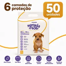 Tapetes Higiênico Para Cães Manada Pads Neutro 50cmx60cm 50Un