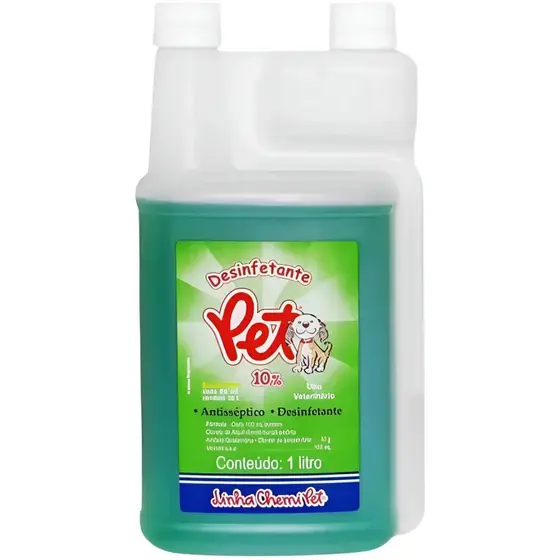 Desinfetante Pet 10% Herbal Chemitec 1L - Para Locais de Pet