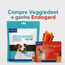 Veggiedent FRESH e Ganhe Endogard 10kg Para Cães Com 2 Comp Saude Oral Cuidado Dente Bafo Mau Hálito