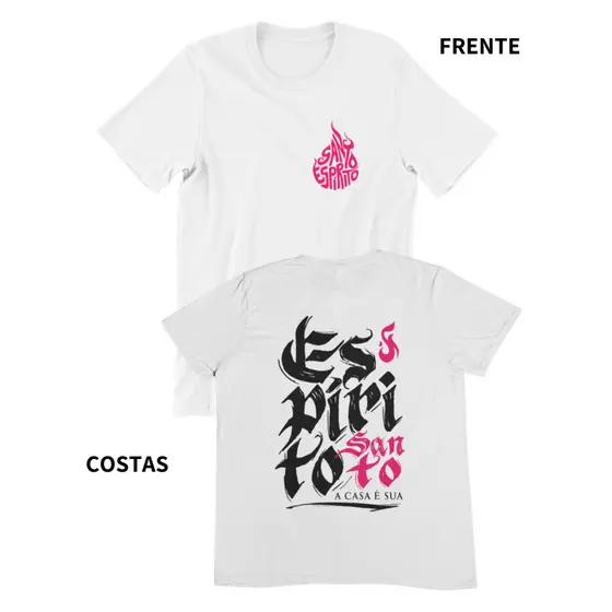Camiseta Espirito Santo Unissex Yeshua Jesus Cristã Conferência Igreja 100% Algodão Alta Qualidade Plus Size