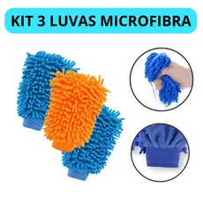 Kit Luva Microfibra Para Lavar Carro E Limpeza Doméstica luvas automotivas acessórios
