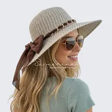 Chapéu Feminino Aba Larga Estiloso com Detalhe em Laço – Proteção Solar, Conforto e Elegância para Praia, Viagem 10