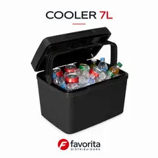 Caixa Cooler Térmica Preta 7L Com Alça Ideal Para Bebida , Alimentos e Etc - TOY 26017