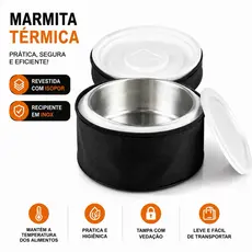 Marmita Inox com Isolamento Térmico e Tampa Hermética - Tamanho 14 - Solar Alumínios 4338