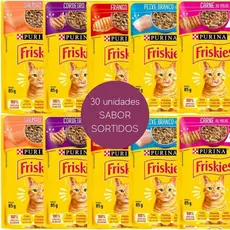 KIT 2 Caixas Sachê variados  Para Gato Adulto Friskies Alimento Úmido 85g