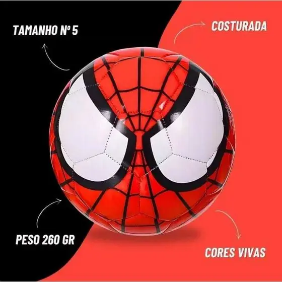 BOLA DO HOMEM ARANHA VERMELHA TAMANHO 5
