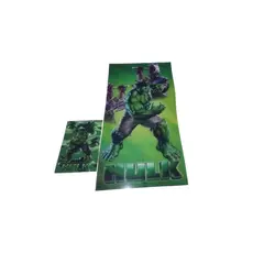 KIT TOALHA DE BANHO E DE MÃO DO HULK