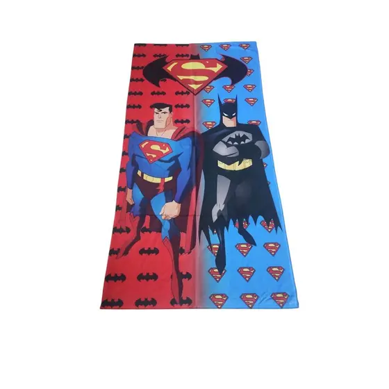 TOALHA DE BANHO BATMAN E SUPER MAN 70X140 cm