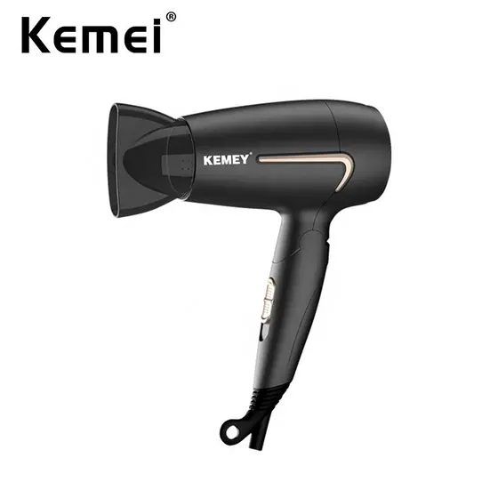 Secador De Cabelo Profissional Kemei Portátil Compacto De 1800W Ventilador Quente Ferramentas De Estilo Para Aparelho Doméstico De Baixo Ruído