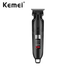 Kemei 2284 Aparador De Cabelo Sem Fio Com Gapped Zero Barbeador Profissional Para Homens Acabamento Máquina De Corte Recarregável