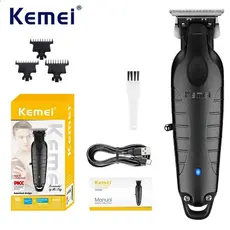Kemei 2299 Barbeiro Aparador De Cabelo Sem Fio 0mm Zero Gaped Escultura Máquina De Cortar Profissional Elétrico Masculin