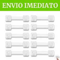 KIT 10 TRAVA GAVETA ARMÁRIO PORTA GELADEIRA VASO SANITÁRIO - SEGURANÇA PROTETOR INFANTIL