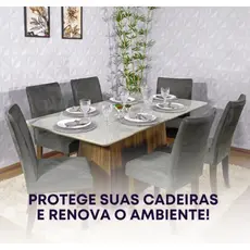 Capas de Cadeira Tecido Suede semi impermeável | Protege contra sujeiras e poeira.