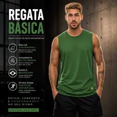 Regata Masculina de Malha Ecológica Verão