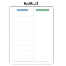 Lousa Magnética Planner Quadro - Modelo 3 Fazer Anotações