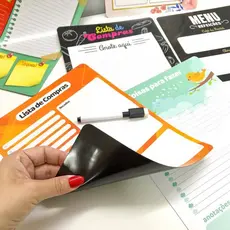 Lousa Magnética Planner Imã Geladeira Porta Recados - Mod. 2