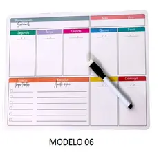 Imã Planner Lousa Magnética Planejamento Geladeira Recados