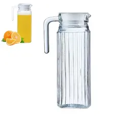 Jarra de Vidro Com Tampa De Plástico Para Sucos Bebidas 1L