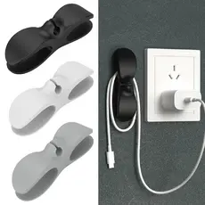 2 Enrolador Suporte Organizador Cabos Fios Silicone Adesivo