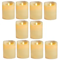 Kit 12 Vela com Luz Led Enfeite Eletrônica Decoração c/ Baterias Brinde