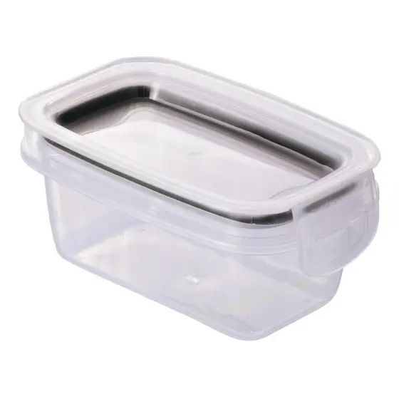 Pote Hermético Plástico Ret Mantimentos 175 Ml Borracha Preta Plasútil