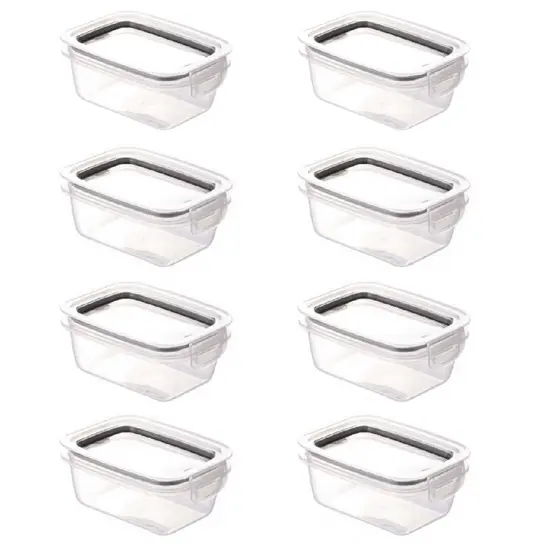Conjunto 6 Potes 360 ml Hermético Mantimento Trava Mais