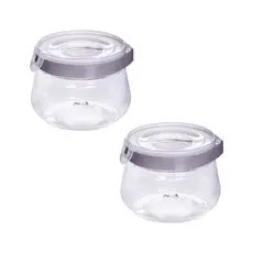 Kit 2 Potes Organizador Hermético Mantimentos Redondo Com Trava Flip