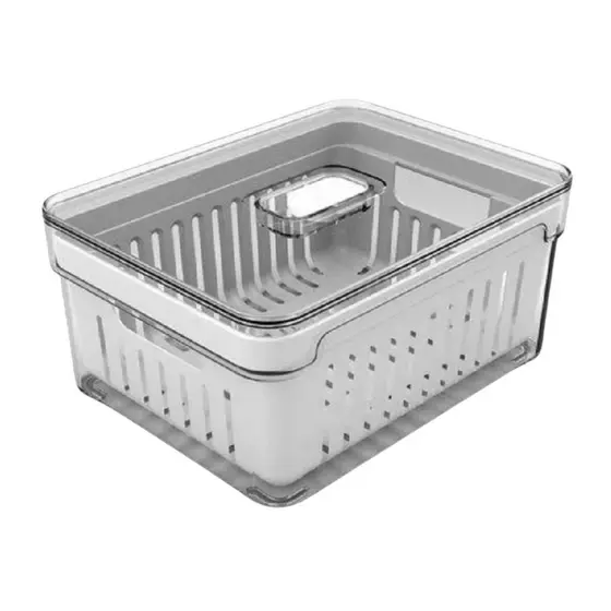Organizador Clear Fresh com Cesto 2,2 Litros Natural Frutas