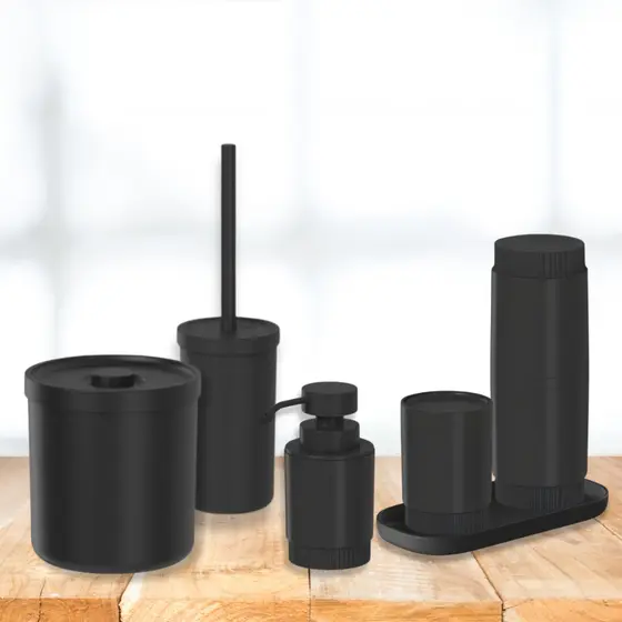 Conjunto Banheiro Lavabo Dórica Organização Porta Sabonete Bandeja Porta Algodão Porta Escova - Ou