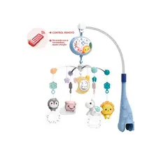 Móbile Musical Giratório com Controle Remoto – Berço Infantil Rosa/Azul