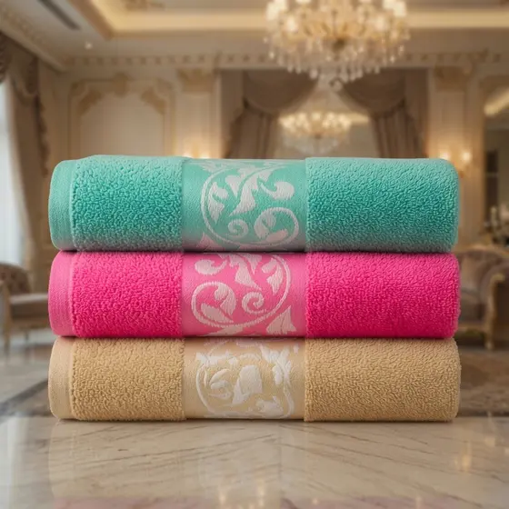 Kit 3/2 Toalhas de Banho Bonitas Alta Absorção 58x115cm 100% Algodão