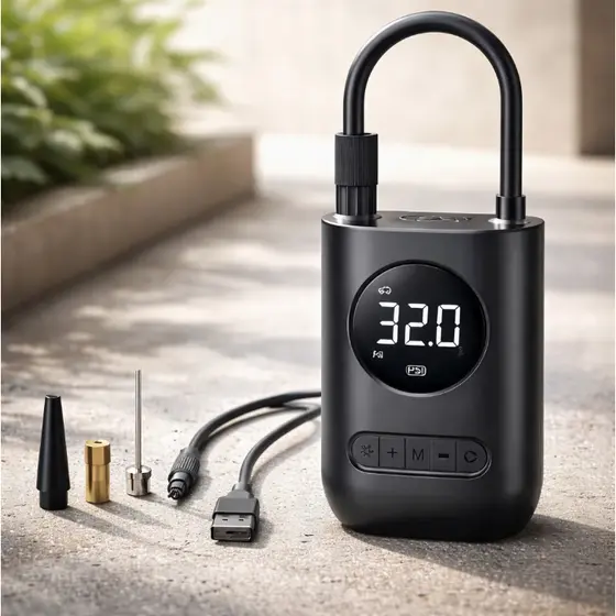 Mini Compressor De Ar Inflador Portátil Carro Moto Bicicleta Bomba Pneu Digital Sem Fio Emergencia