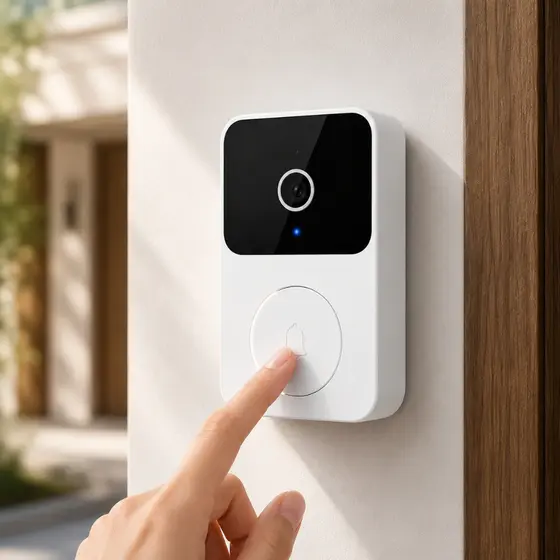 Campainha com Câmera Wi-Fi HD Sem Fio Recarregável Vídeo Porteiro Smart Visualize pelo Celular