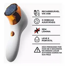 Lixador Pé Elétrico Removedor Esfoliador Elétrico Para Pés Lixa Elimina Calos Portátil USB