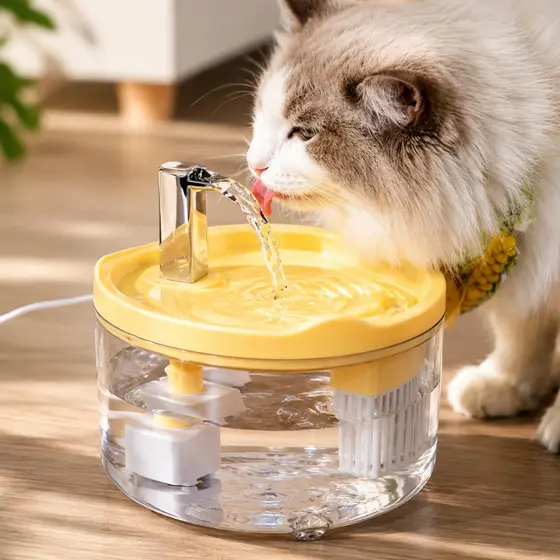 Fonte Para Gatos e Cães 1,5L Automática Bebedouro Purificador Circulação de Água Bivolt Com Filtro