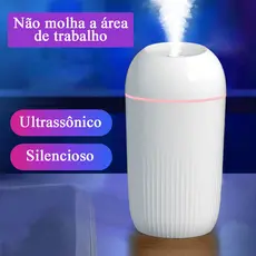 Umidificador De Ar E Aromatizador De Ambiente Com Led Ultrassônico Para Quarto 420ML