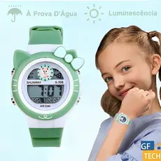 Relógio Digital Feminino Infantil À Prova D'água 50M Com Design Fofo De Animais