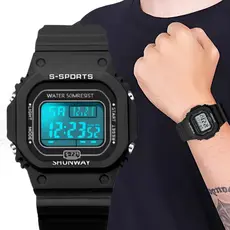 Relógio Masculino Aqua Digital Esportivo A Prova D'água Com 7 Cores Luminosas