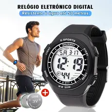 Relógio Masculino Esportivo Digital A Prova D’água Display Duplo Luminoso Original