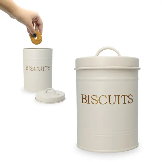 Pote De Biscoitos Bolacha Torrada Rustico Luxo Lata Cantinho Café