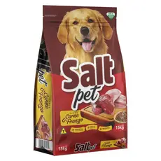 Ração para Cães Adultos Salt Pet 15kg Sabor Carne e Frango Premium (ATE 2UN POR PEDIDO)