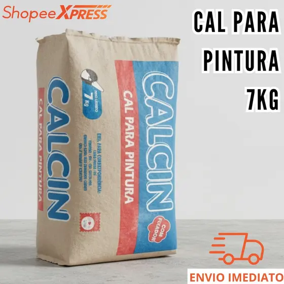 Cal de Pintura Massa Branco 7kg Interno Externo Calcil SuperMax com Fixador (ATE 4UN POR PEDIDO)
