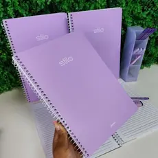 Kit 3 Cadernos Universitário Lilas Pastel Espiral 1mt 80 Fls Stilo JANDAIA Caderno Grande Caderno 1 Matéria Caderno Univ